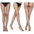 thumbnail image 6 of Women's High Waisted Tights Fishnet Stockings Black Fishnet Tights Ladies One Size, 6 of 8