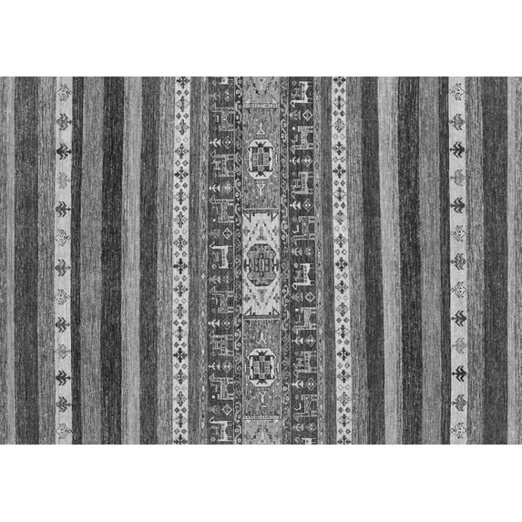 Ahgly Company Indoor Rectangle Abstract Gray Modern Area Rugs, 8' x 10'
