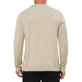 thumbnail image 3 of SWEATER PULLOVER DE PUNTO SUAVE DE MANGA LARGA Y CUELLO REDONDO CLÁSICO PARA HOMBRE EN COLOR SÓLIDO KHAKI TAMAÑO S, 3 of 6