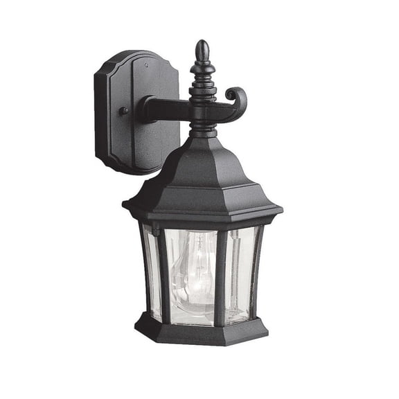1 Light Outdoor Wall Bracket 11.75 inches Tall By 6.5 inches Wide-Black Finish Bailey Street Home 147-Bel-555784