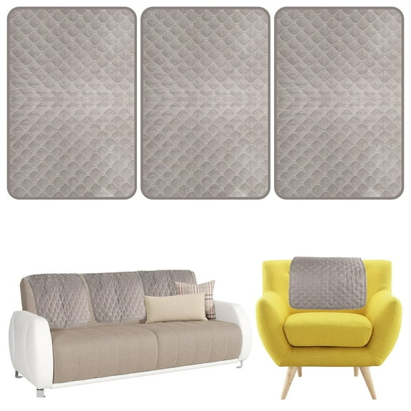 Hvxrjkn 3Pcs Sofa Headrest Cover Soft Polyester Recliner Headrest Protector Wear Resistant Recliner Headrest Cover Anti-Fade Sofa Head Protector Furniture Protector for Recliner Chair Sofa