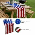thumbnail image 5 of Red Blue Table Runner - 120 Inch Long, Kitchen Dining Table Runner Dresser Scarves, Ombre Stars Stripes Rustic US Flag Blood Farmhouse Decor for Coffee Tables Wedding Party Banquet, 5 of 8