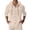 Khaki, variant on ZUKMRJPC Mens Cotton Linen Button Down Hoodies Long Sleeve Solid Color Casual Hoodies Lightweight Summer Beach Shirts with Pocket