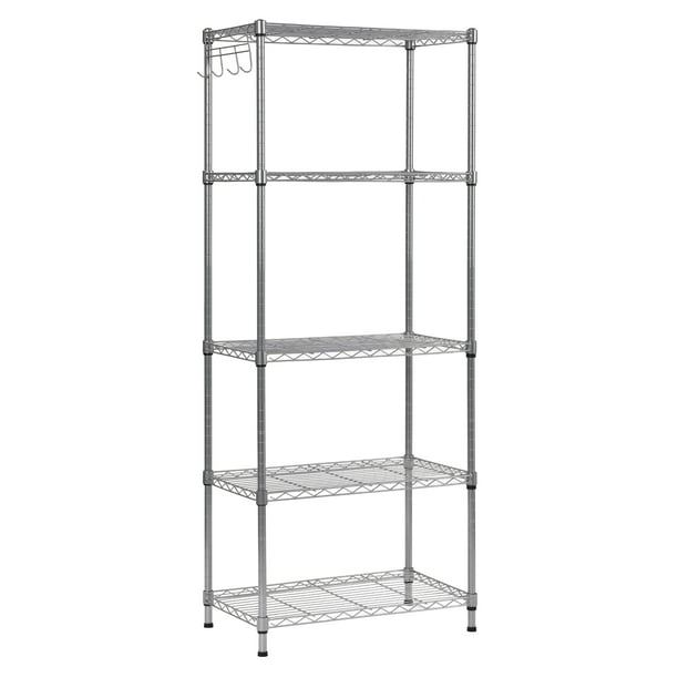 Muscle Rack 5 Tier Wire Shelving Unit, S Hooks For Wire Shelving Units