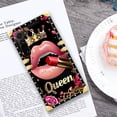 thumbnail image 6 of FKBRCL4U Compatible with Samsung Galaxy S23 Case, Glitter Red Rose Queen Leopard Lipstick Luxury Golden Decoration for Girl Women Soft TPU Shockproof Protective Hard PC Back, 6 of 7