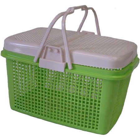 UPC 841627004015 product image for JanetBasket Plastic Basket With Cover-Green | upcitemdb.com