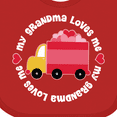 thumbnail image 4 of Inktastic Grandma Loves Me Valentine Truck Kids Boys or Girls Baby Bib, 4 of 4