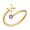 Pisces, variant on Zodiac Constellation Rings for Women Sign Cute Open Adjustable Cubic Zirconia Horoscope Stainless Steel Personalized Statement Sagittarius Jewelry Pisces