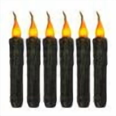 GFHFHITJ Taper Primitive Candles 6pcs Real Wax Hand Dipped Battery Operated Flameless Candles For Christmas Halloween Home Decor