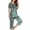016Army Green, variant on Asgosdo Pajamas Women Set Short Sleeve Sleepwear Tops and Capri Pants Pjs Print Pajama Sets