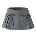 thumbnail image 3 of Balletcore Mini Skirt with Bow Low Rise Boxy Pleated Short Skirt Miniskirt Summer Y2K 90s Cute Outfit, 3 of 10