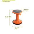thumbnail image 3 of Pearington SitFree Height-Adjustable Wobble Stool, Orange, 3 of 7