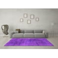 thumbnail image 3 of Ahgly Company Indoor Round Abstract Purple Modern Area Rugs, 6' Round, 3 of 4