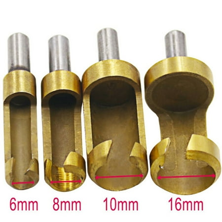 

4pcs/set titanium coated plug cutter hole wood timber drill bit 6-16mm SEJYS WA