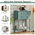 thumbnail image 5 of Narrow Console Table With 3 Drawers And Shelf, Slim Solid Wood Entryway Desk For Small Spaces, Living Room Sofa Side Storage, 5 of 8