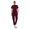 thumbnail image 2 of Hey Medical Scrubs Set- 9 Pocket Knit V-Neck Top with Knit Joggers Scrub Pants, 2 of 6