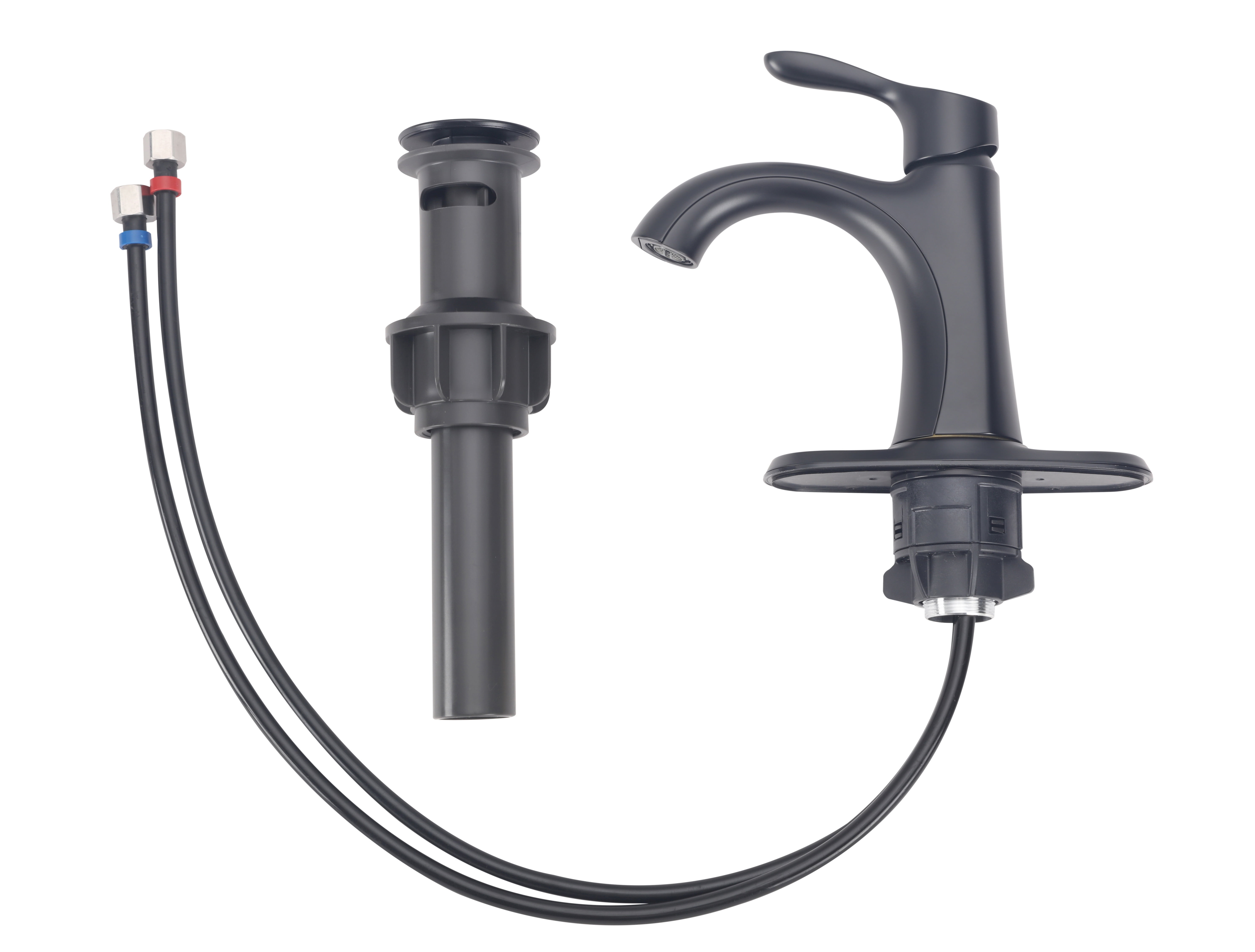 Better Homes & Gardens Simple Flair Single Hole Bathroom Faucet in Matte Black
