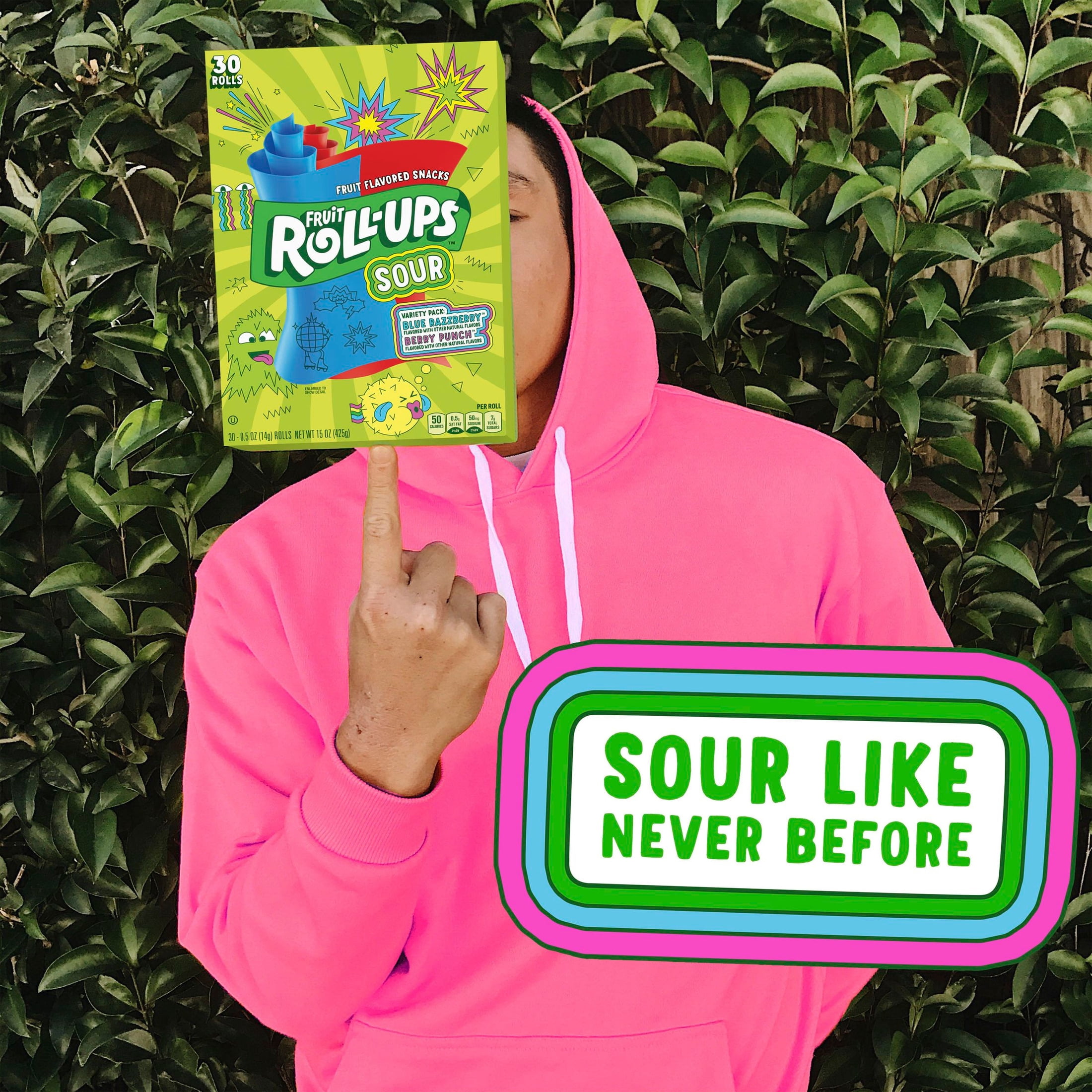 (6 pack) Fruit Roll-Ups Sour Fruit Flavored Snacks, Variety Pack, 15 oz (30 Count)