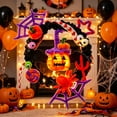 thumbnail image 4 of WWC Halloween Wreath, Orange LED Pumpkin and Bats Wreath, Gothic Halloween Decorations Wreath for Front Door, Indoor Outdoor Party Decor, 4 of 6