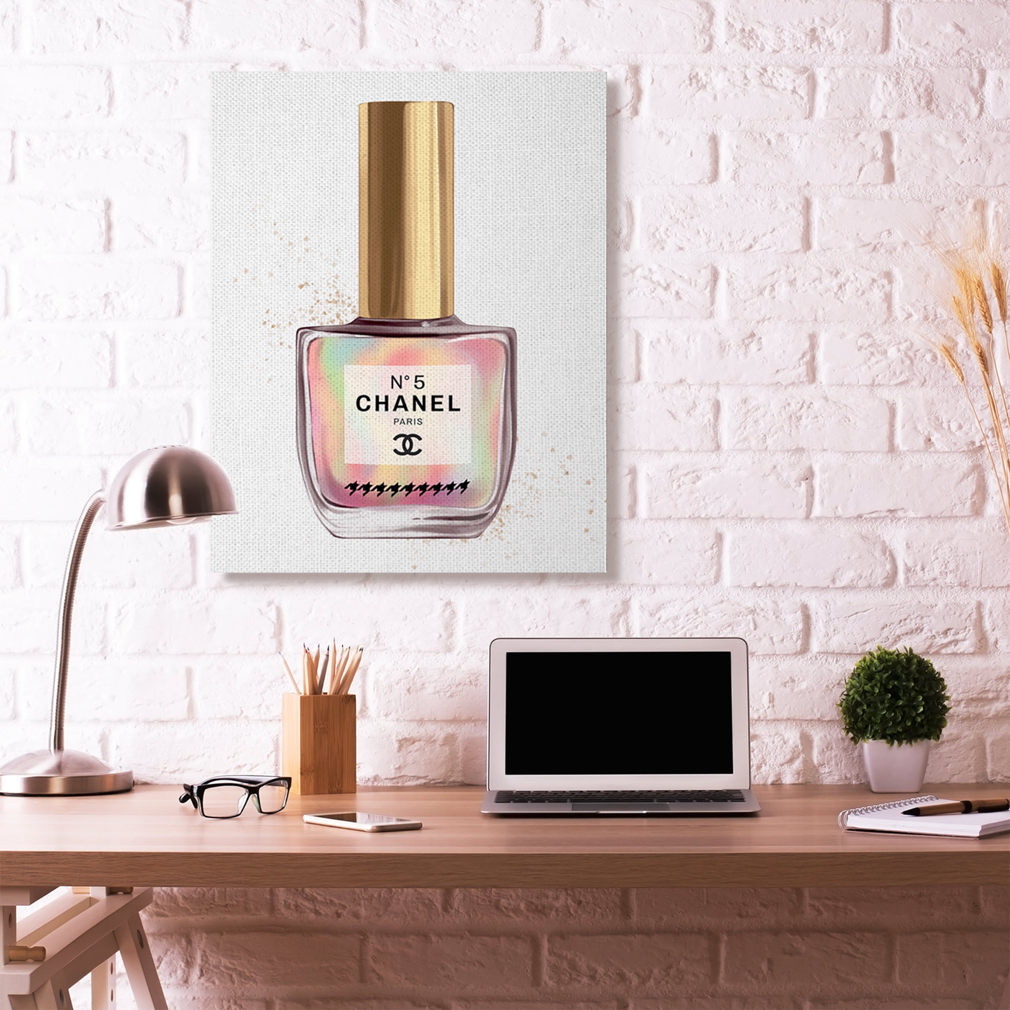 Stupell Industries Makeup Nail Polish Rainbow Fashion Design Canvas Wall Art by Ziwei Li