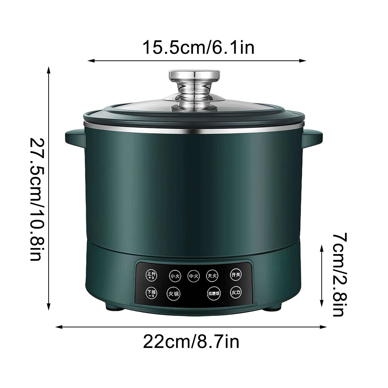 Xecvkr Rice Cooker Low Sugar Removal Lifting Basket Fast Heating Steamer Programmable Electric Intelligent Control Adjustable Healthy Diet 110V 1 Set 3L