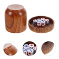 thumbnail image 4 of ColoMX 1 juego de dados de madera, vaso agitador de dados, vasos de dados de barra con tapas y dados para juegos de mesa nocturnos, recuerdos de fiesta, 4 of 8