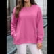 thumbnail image 5 of Sudaderas de Gran Tamaño para Mujer, Sudaderas de Larga, Camisetas con Abertura Lateral, Tops, Conjuntos para Adolescentes. Rosa Roja M, 5 of 10