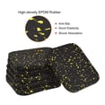 thumbnail image 3 of Uxcell Treadmill Mat-3.9"x3.9" Exercise Equipment Mat for Floor Protection Sound Reduction, Black Yellow 6 Pack, 3 of 5
