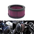 thumbnail image 3 of Replacement Air Cleaner Intake Filter with 4 Pcs Black Aluminum Rough Craft Carving Front & Rear Axle Nut Covers Caps, 3 of 7