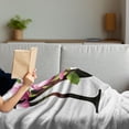 thumbnail image 3 of Letter M Soft Flannel Fleece Blanket, Magnolia Florets Dignity and Nobility Expressing Flowers in Alphabet Design, Cozy Plush for Indoor and Outdoor Use, 50" x 70", Pink Green Black, by Ambesonne, 3 of 5