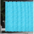 thumbnail image 4 of Ambesonne Ski Pattern Shower Curtain, and Snowflakes, 69"Wx75"L, Sky Blue and White, 4 of 5