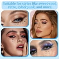 thumbnail image 3 of Y2K Fake Piercings Set - Silver Stick-On Nose/Lip Studs, Face Gems for Women Men 825PCS, 3 of 6