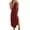 Wine, variant on IROINNID Women's Sleeveless Asymmetrical Dress Round Neckline Summer Casual Split Tank Tops Camis Dress Strapless Solid Color Dress