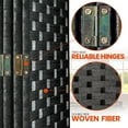 thumbnail image 2 of SereneLife 4-Panel Portable Lightweight Freestanding Indoor Foldable Woven Fiber Room Divider, Black, 2 of 5
