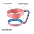 thumbnail image 4 of Pink+blue Hand Holder Plastic Cups Handle 30 Oz Rambler Tumbler Handle For 30ounce Cup Mugs Two Rings, 4 of 5
