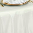 thumbnail image 2 of BalsaCircle 132" Round Premium Polyester Tablecloth Wedding Table Linens Ivory, 2 of 5