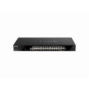 D-Link DGS-1520-28 Layer 3 Switch - 26 Ports - Manageable - 3 Layer Supported - Modular - Twisted Pair, Optical Fiber - 1U High - Rack-mountable -