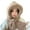 Khaki-2, variant on WREESH Women's Critter Plaid Printed Faux Bucket Hat Warm Windproof Stretch Winter Wrap Cap Brown