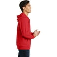 thumbnail image 3 of Port & Company Fan Favorite Fleece Full Zip Hooded Sweatshirt-L (Bright Red), 3 of 6