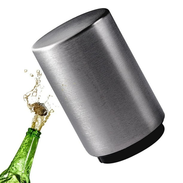 Erty Automatic Beer Bottle Opener Stainless Steel Lid Catcher