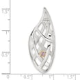 thumbnail image 3 of Sterling Silver w/9k Gold Accent AM Teardrop Criss Cross Slide Pendant, 3 of 4