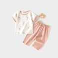 thumbnail image 4 of Ropa fina de verano para bebés, hecha de poliéster, para hombres y mujeres, para recién nacidos, con aire acondicionado, pijama de manga corta y cuello redondo., 4 of 6