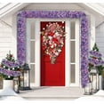 thumbnail image 6 of CQININI Wreath Christmas Candy Cane Wreath For Front Door Red White Teardrop Candy Cane Christmas Stairway Decorations Christmas Wreath With Candy Christmas Onrnament For Home Indoor D, 6 of 7