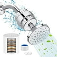 thumbnail image 5 of Filter shower set household bath water purifier 5-speed water adjustment detachable shower head (filter + top spray, 4-point screw mouth), 5 of 9
