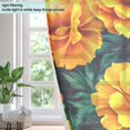 thumbnail image 4 of Orange Marigolds on Green Semi Sheer Curtains for Living Room Bedroom Set of 2 Insulated Window Drapes, 4 of 6
