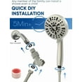 thumbnail image 6 of High Pressure Shower Head Handheld 5" Large, Extra Long 60" SS Hose 10-mode Portable Detachable Shower Head with Hard Water Filter for Bathroom, Anti-clog & Powerful to Clean Tile & Pets, 6 of 10