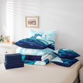 thumbnail image 6 of jejeloiu Watercolor Glass Ocean Wave 7 Pieces Bedding Comforter Set Kids,Coastal Print Full Bedding Set,Reversible, 6 of 7