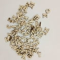 thumbnail image 3 of Fairnull 100 Pcs Mixed Wood Alphabet Letters Numbers Button DIY Craft Sewing Scrapbooking, 3 of 9