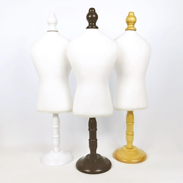 Dress Form Mannequin Jewelry Display Stll Model Rack for Pet White 