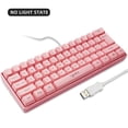 thumbnail image 3 of HXSJ V700 Wired Gaming Keyboard RGB Streamer Wired Keyboard 61-key Gaming Keyboard for Game/Office Pink, 3 of 9